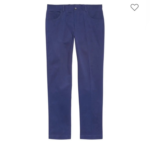 SANTORELLI  Luigi Stretch Pants - Blue Sz 40x 34 5 pocket Flat front - Picture 1 of 8